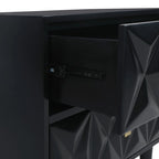 Comò a 6 cassetti Glam testurizzato geometrico