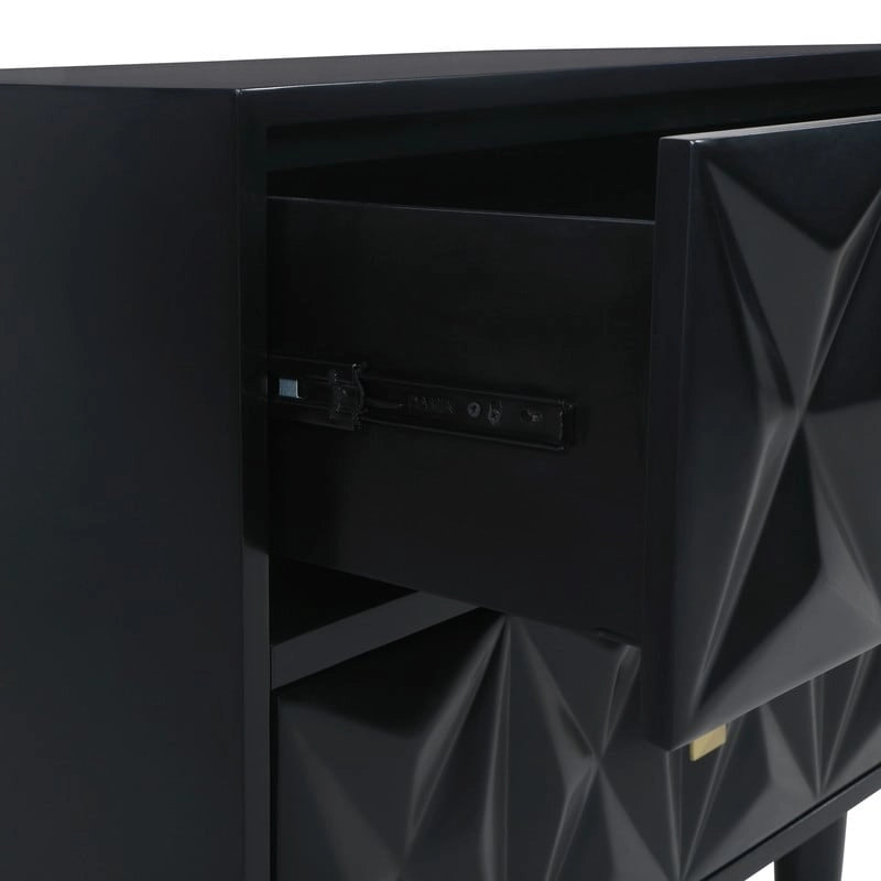 Comò a 6 cassetti Glam testurizzato geometrico
