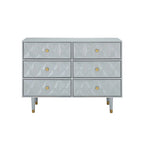 Comò a 6 cassetti Glam testurizzato geometrico