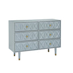 Comò a 6 cassetti Glam testurizzato geometrico