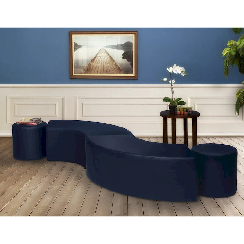   Curved Indoor Ottoman (Set of 2)