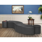 Pouf curvo da interni (set da 2)