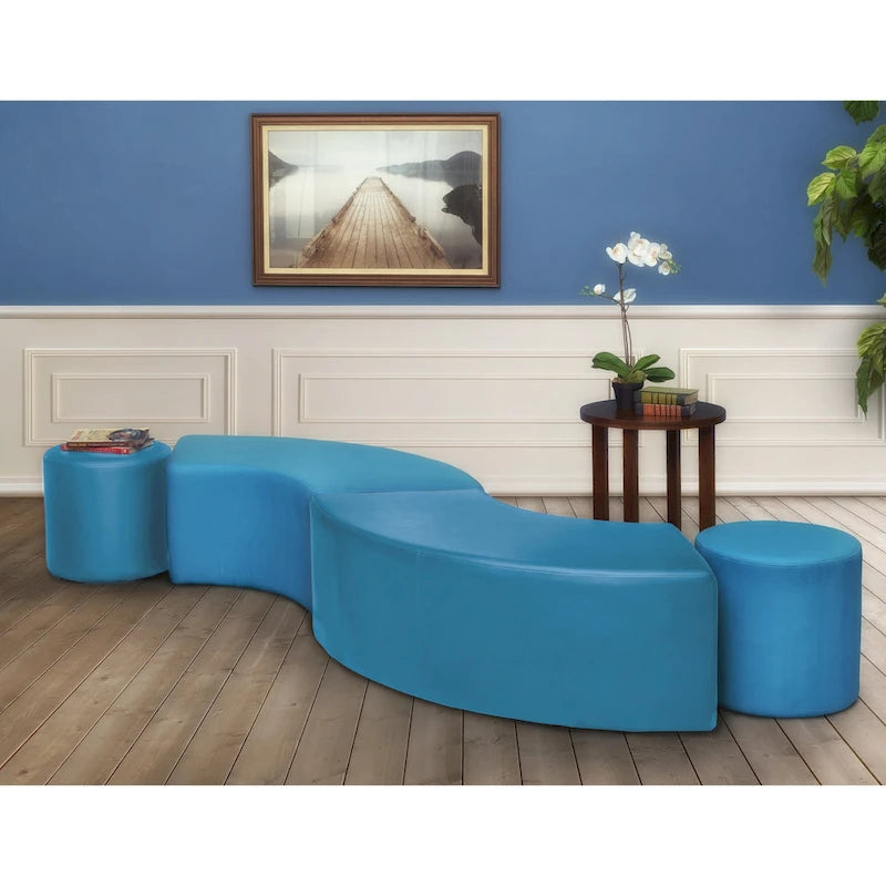 Pouf curvo da interni (set da 2)