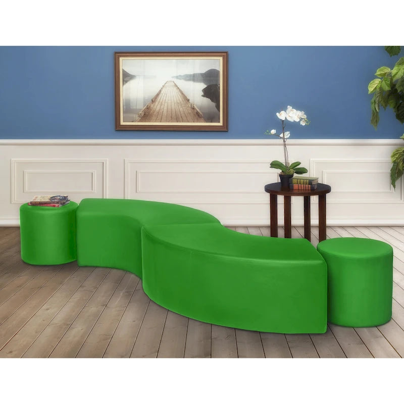 Pouf curvo da interni (set da 2)