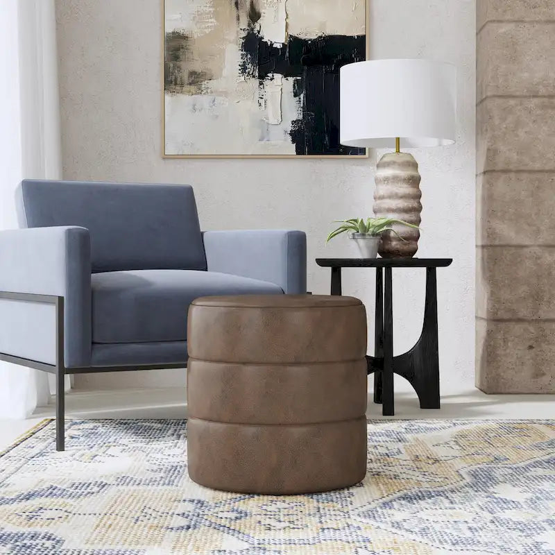 Pouf rotondo imbottito