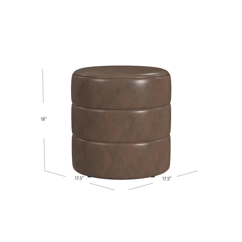 Pouf rotondo imbottito
