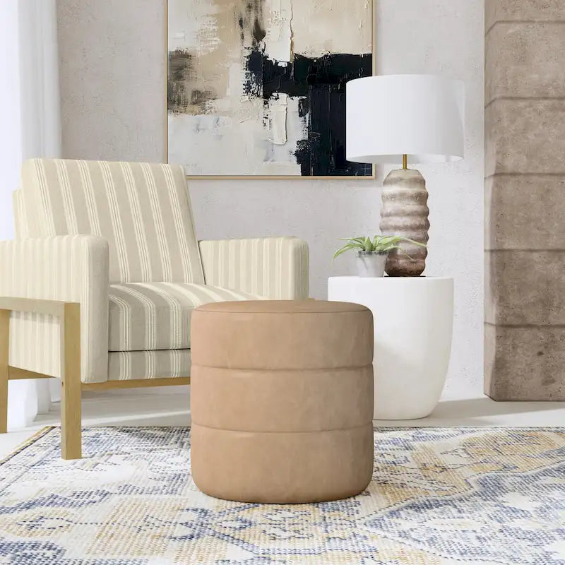 Pouf rotondo imbottito