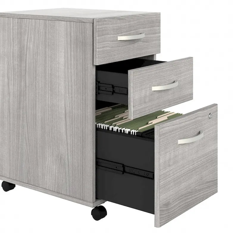 Scrivania C 60W con allungo e mobiletto di