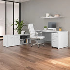 Scrivania C 60W con allungo e mobiletto di