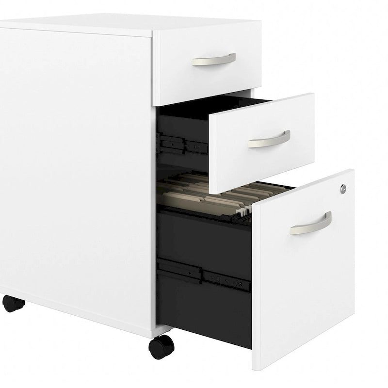 Scrivania C 60W con allungo e mobiletto di