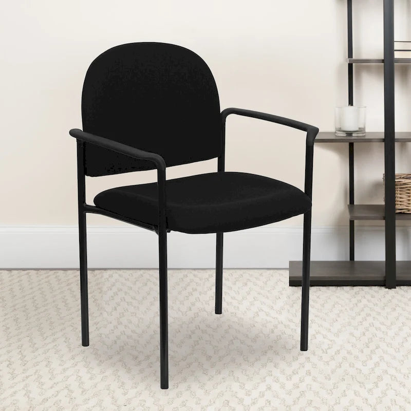   Stackable Steel Side Reception Chair with Arms
