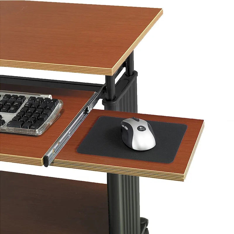 Scrivania computer mobile e supporto per stampante con spazio di archiviazione