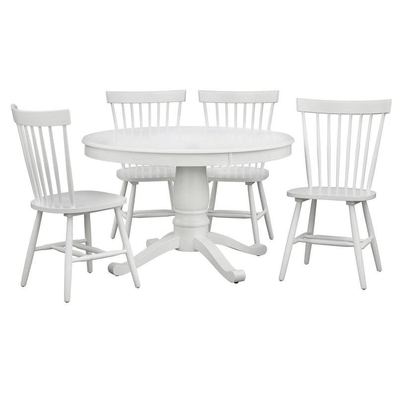 Set da pranzo Kale 5 pezzi bianco