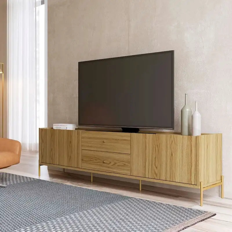 Manhattan   Jasper 86.69 In. Media Cabinet Console