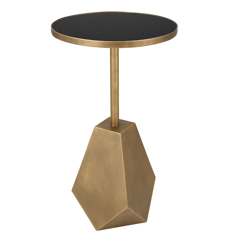   Comet Geometric Bronze Accent Table - 14W x 24H x 14D