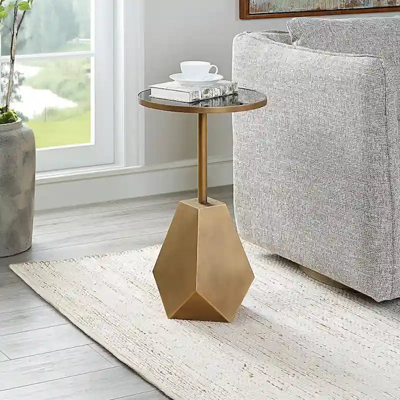 Tavolino Accent Geometrico Comet Bronzo - 14L x 24A x 14P