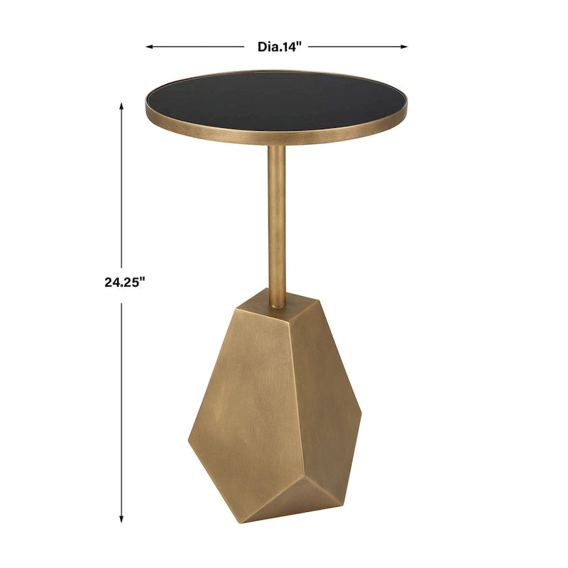 Tavolino Accent Geometrico Comet Bronzo - 14L x 24A x 14P