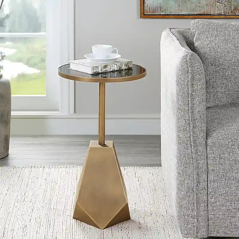 Tavolino Accent Geometrico Comet Bronzo - 14L x 24A x 14P