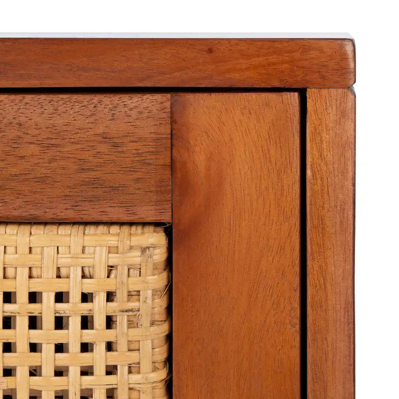 Comodino/Tavolino d'appoggio Dayana con 2 cassetti in rattan