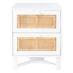 Comodino/Tavolino d'appoggio Dayana con 2 cassetti in rattan