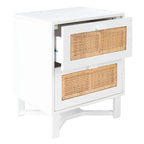 Comodino/Tavolino d'appoggio Dayana con 2 cassetti in rattan