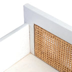 Comodino/Tavolino d'appoggio Dayana con 2 cassetti in rattan