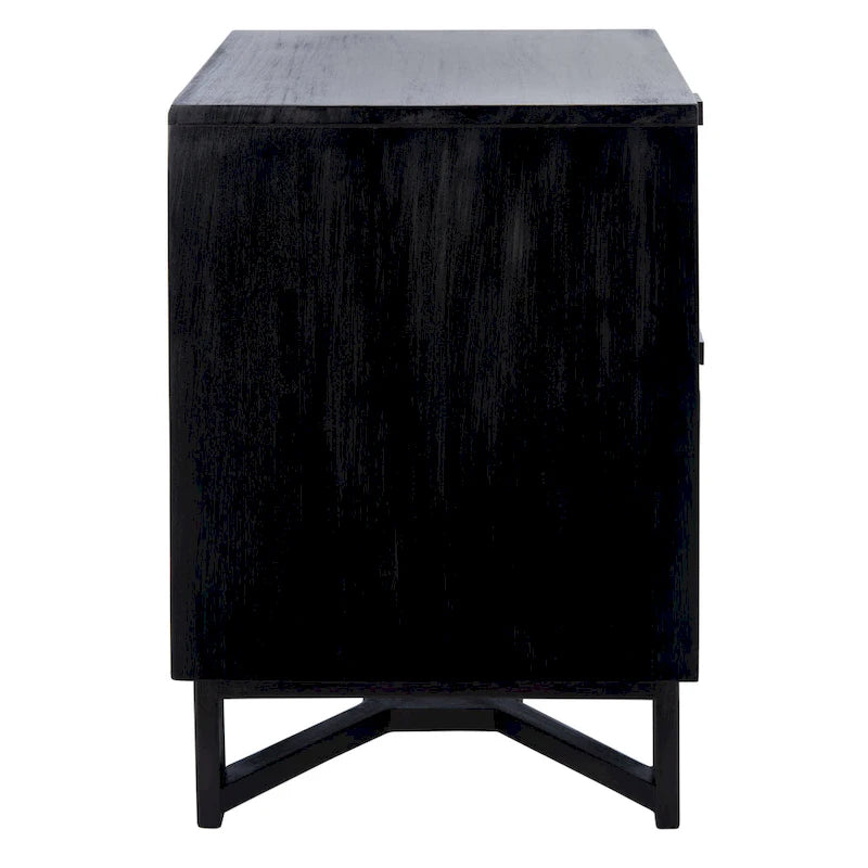 Comodino/Tavolino d'appoggio Dayana con 2 cassetti in rattan