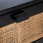 Comodino/Tavolino d'appoggio Dayana con 2 cassetti in rattan
