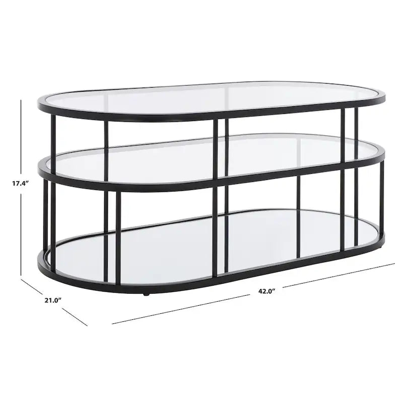 Tavolino da caffè Frederica a 3 ripiani - 42 L x 21 P x 17 A - 42Lx21Px17A