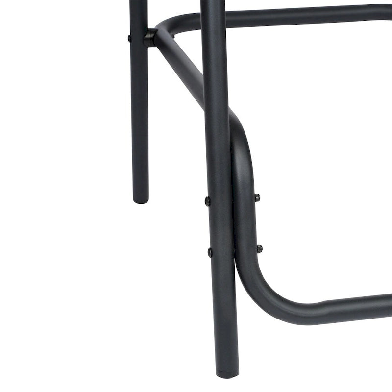 Sgabello Commerciale da Bar per Ristorante in Rattan per Interni ed Esterni con Telaio in Alluminio - Set da 4