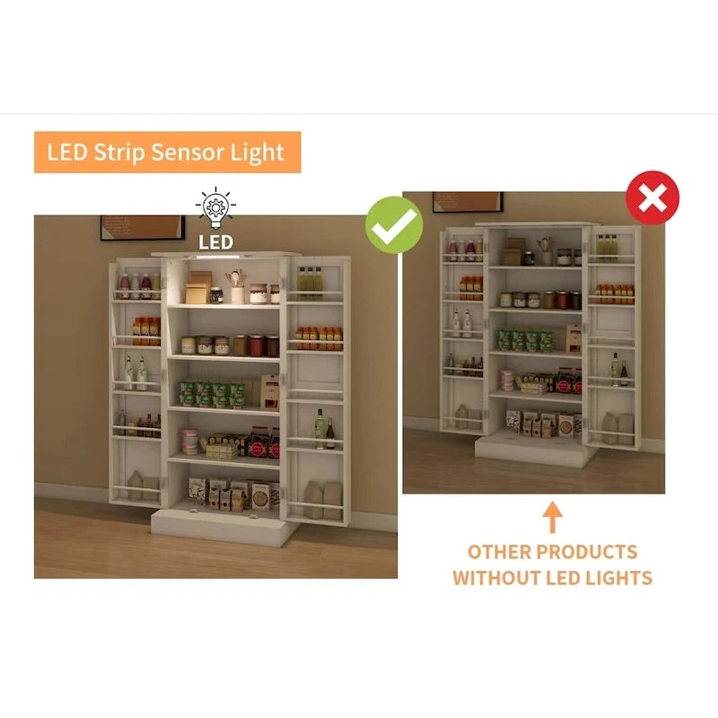 Mobile credenza da cucina indipendente con 50 LED