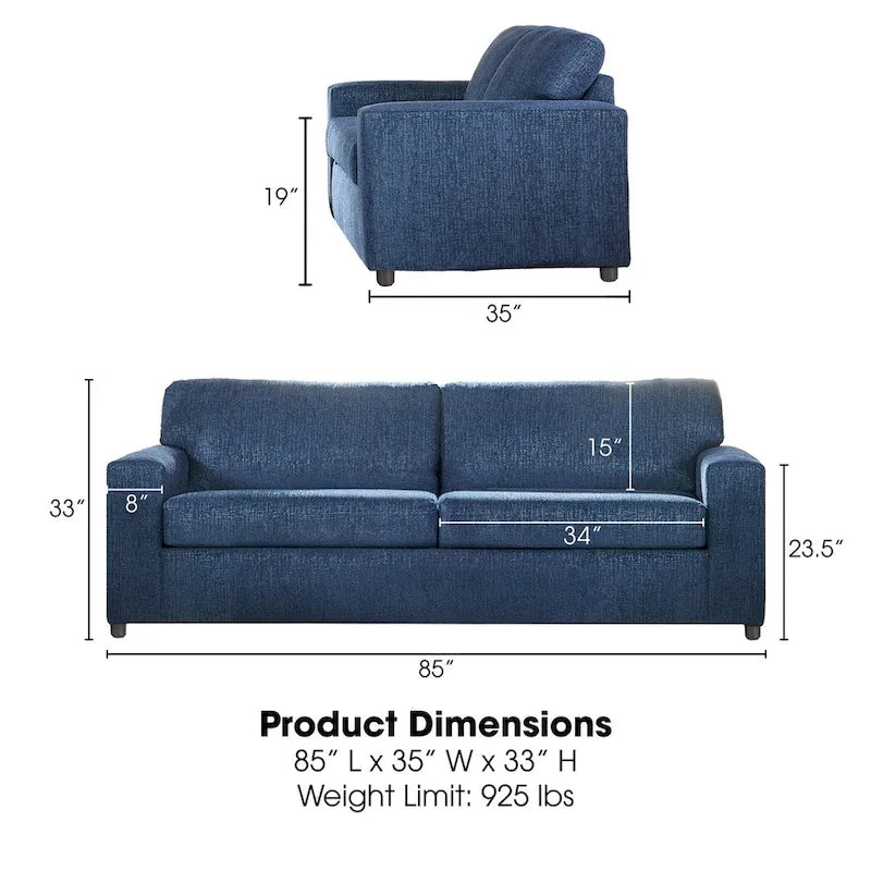 Divano Leo Cushion Back, Prodotto negli USA
