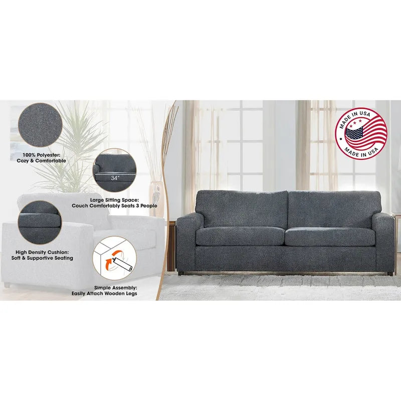 Divano Leo Cushion Back, Prodotto negli USA