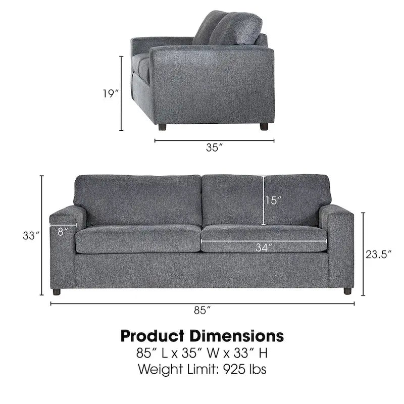 Divano Leo Cushion Back, Prodotto negli USA