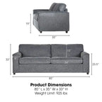 Divano Leo Cushion Back, Prodotto negli USA