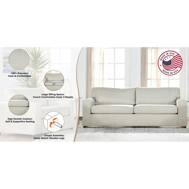 Divano Leo Cushion Back, Prodotto negli USA