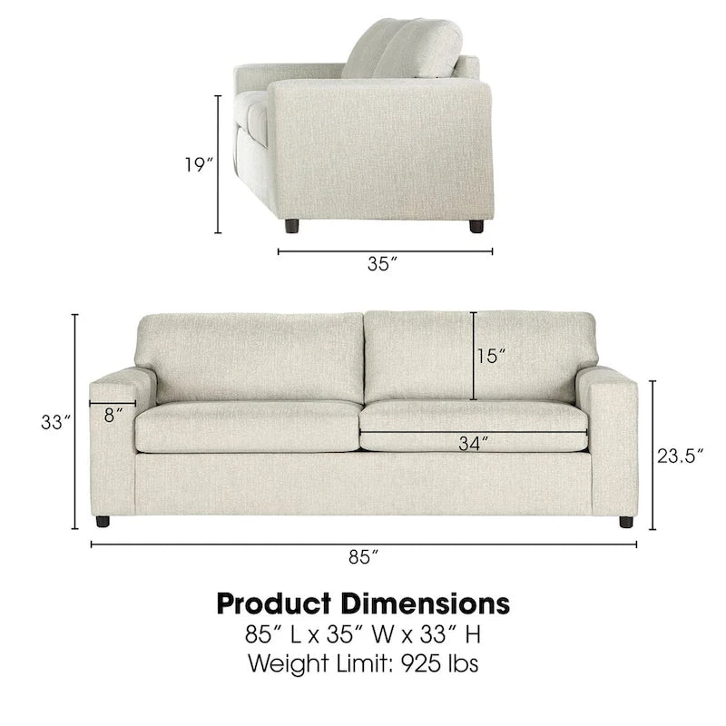 Divano Leo Cushion Back, Prodotto negli USA