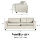 Divano Leo Cushion Back, Prodotto negli USA