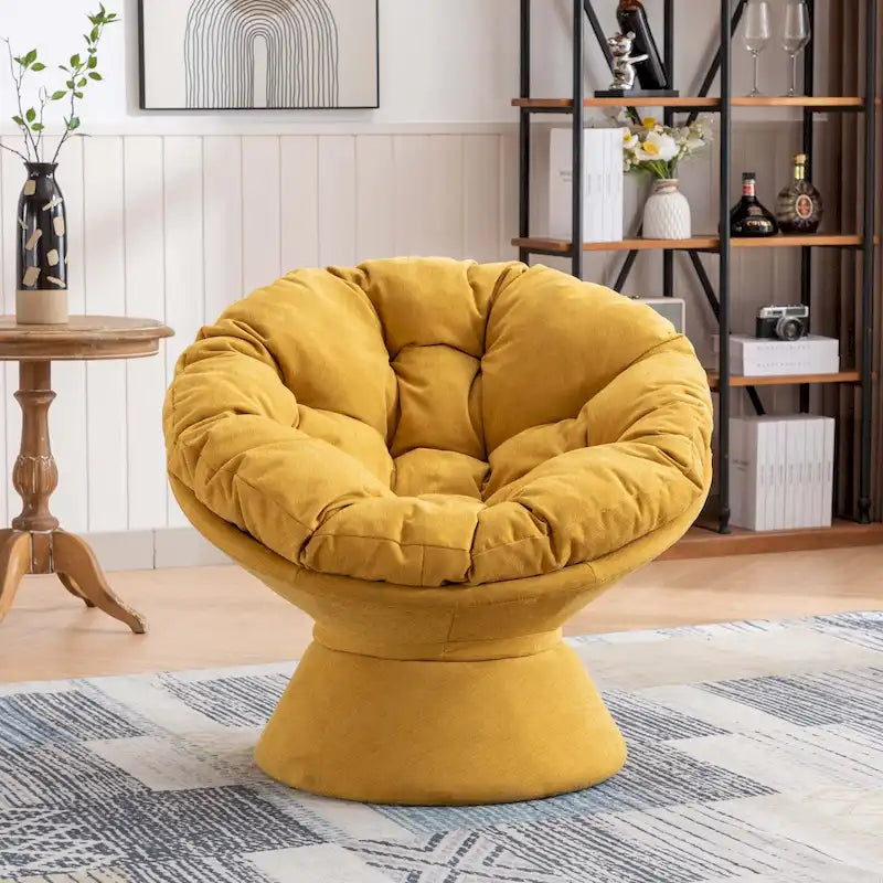 Poltrona Girevole 360° Oversize per Soggiorno Camera da Letto