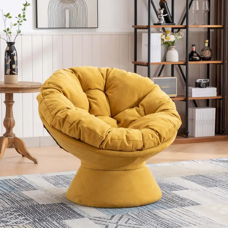 Poltrona Girevole 360° Oversize per Soggiorno Camera da Letto