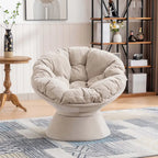 Poltrona Girevole 360° Oversize per Soggiorno Camera da Letto