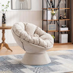 Poltrona Girevole 360° Oversize per Soggiorno Camera da Letto