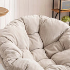 Poltrona Girevole 360° Oversize per Soggiorno Camera da Letto