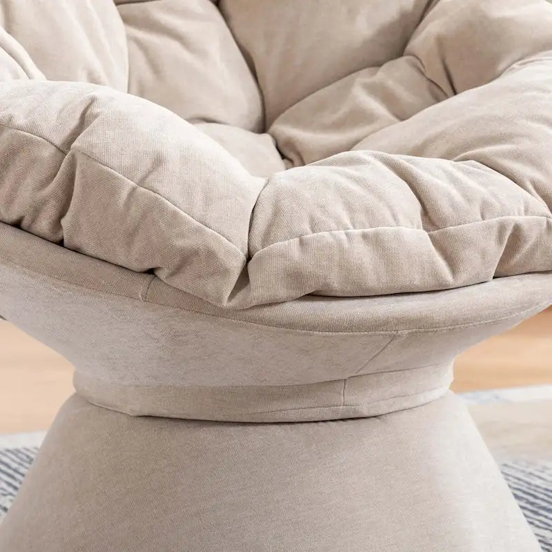 Poltrona Girevole 360° Oversize per Soggiorno Camera da Letto