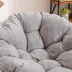 Poltrona Girevole 360° Oversize per Soggiorno Camera da Letto