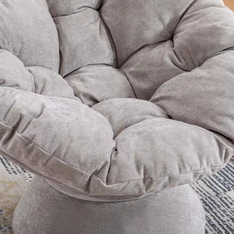 Poltrona Girevole 360° Oversize per Soggiorno Camera da Letto