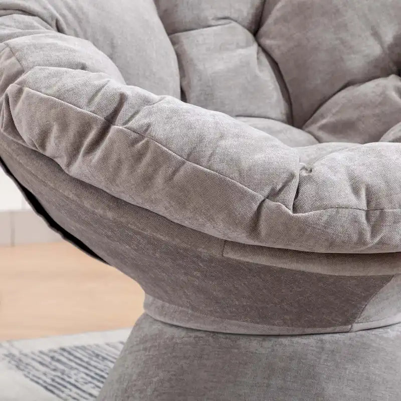 Poltrona Girevole 360° Oversize per Soggiorno Camera da Letto