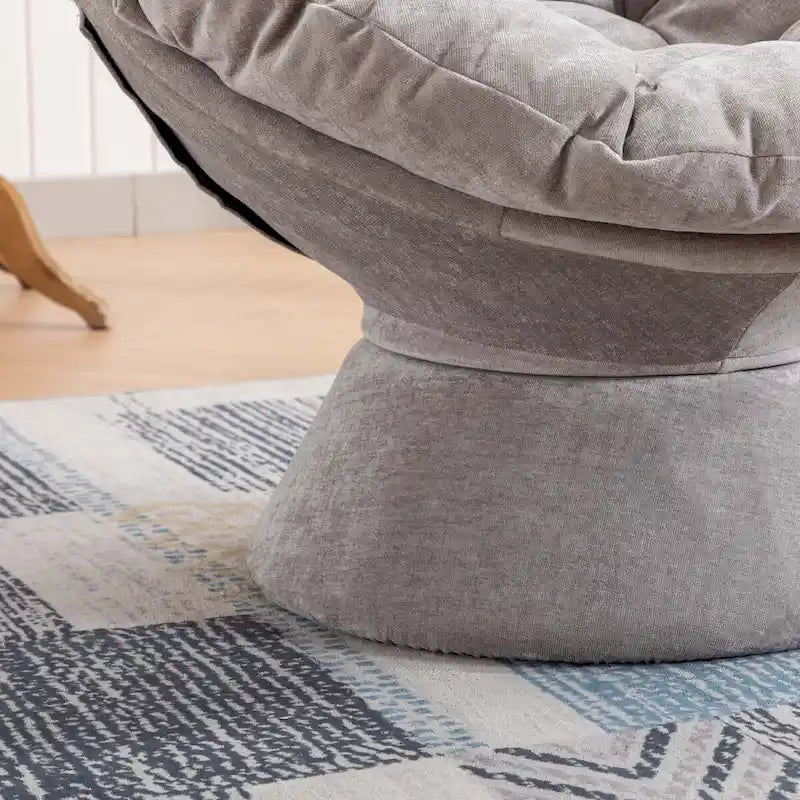 Poltrona Girevole 360° Oversize per Soggiorno Camera da Letto