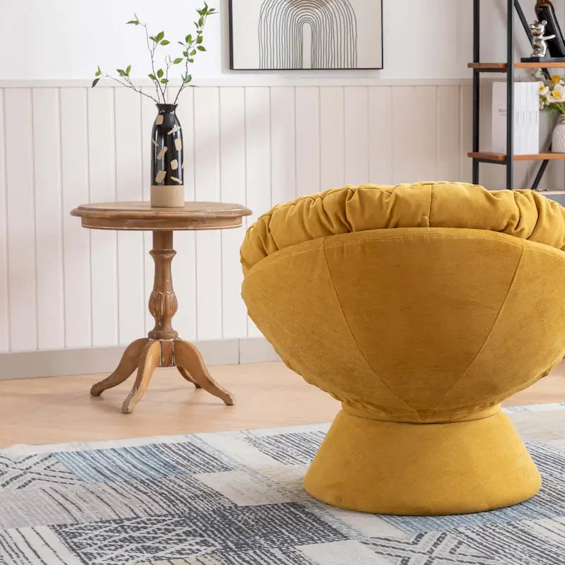 Poltrona Girevole 360° Oversize per Soggiorno Camera da Letto