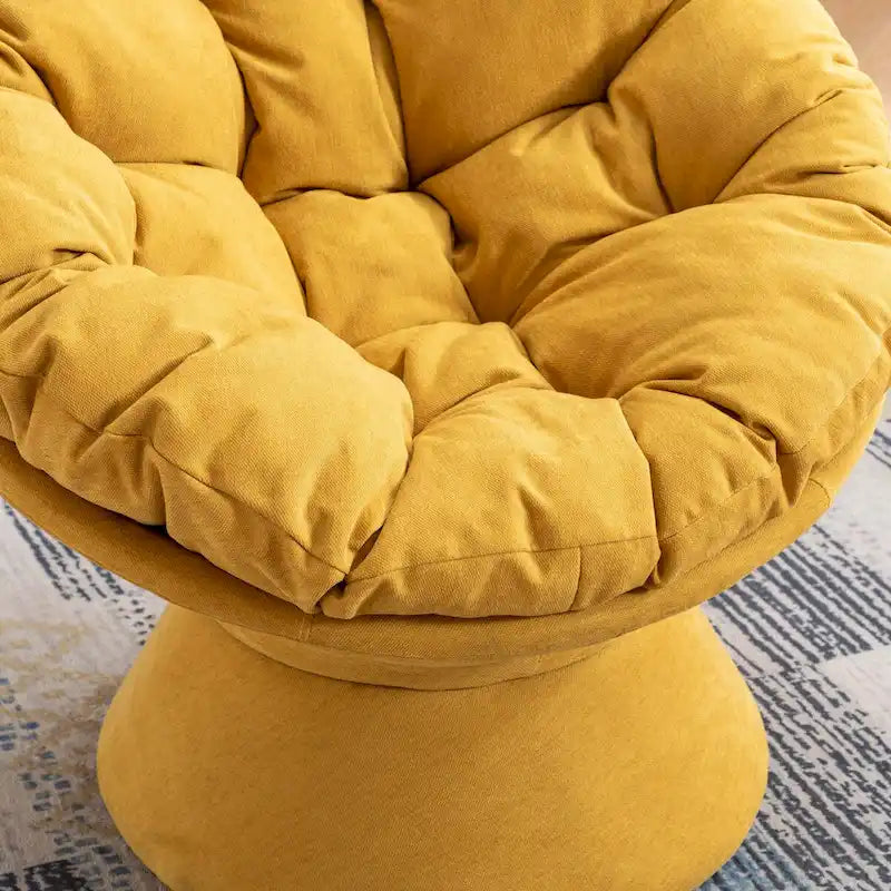 Poltrona Girevole 360° Oversize per Soggiorno Camera da Letto